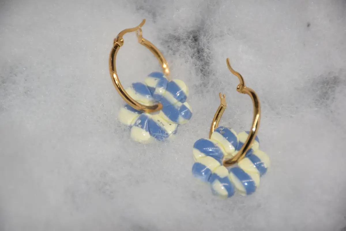 CHARMS RAYE BLEU & BEIGE
