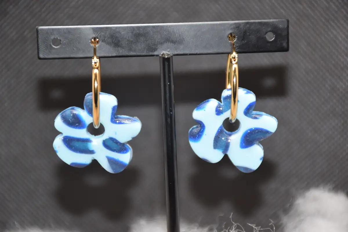 CHARMS IRREGULIER LEOPARD BLEU