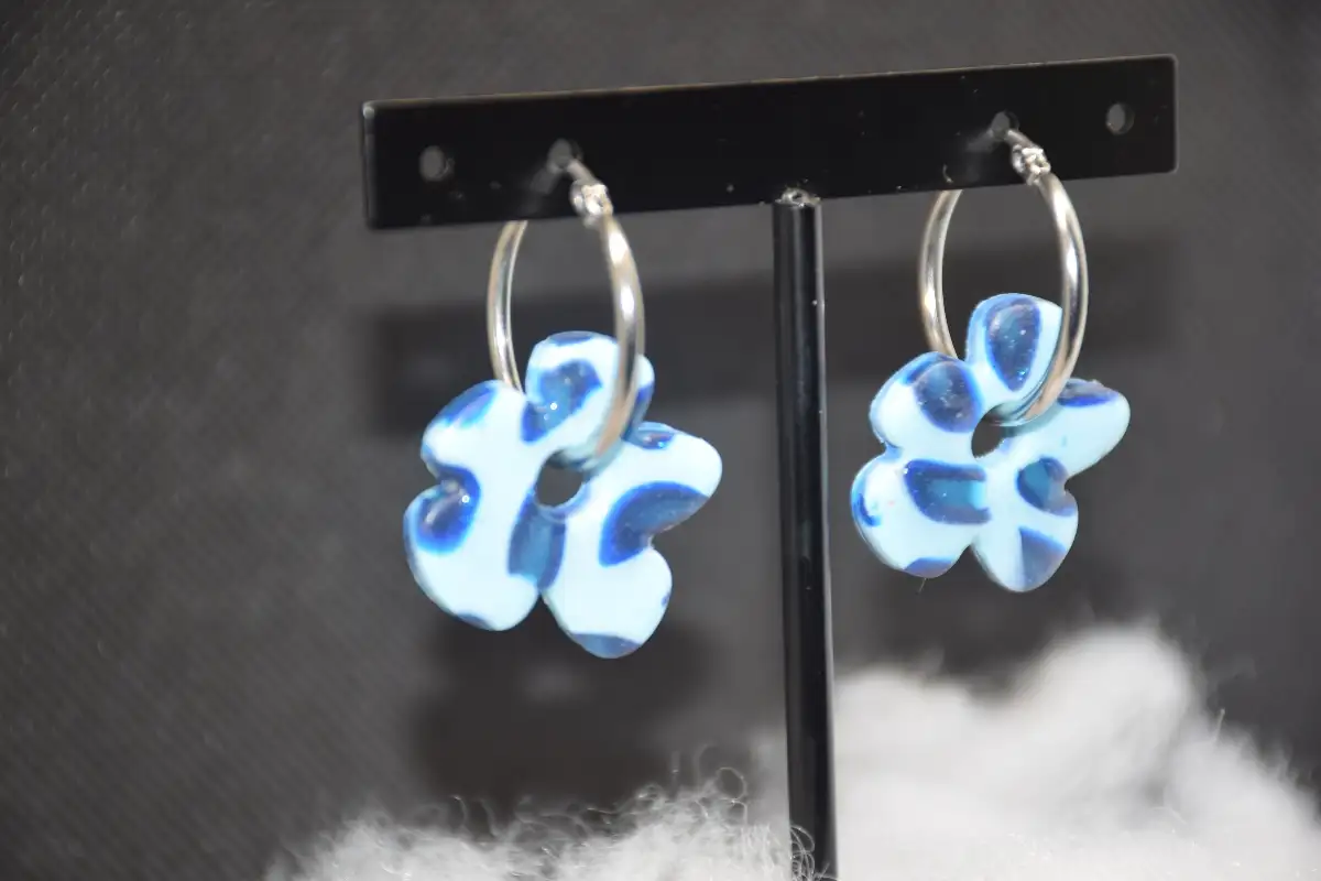 CHARMS IRREGULIER LEOPARD BLEU